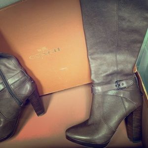 Coach Leather Brown Boots